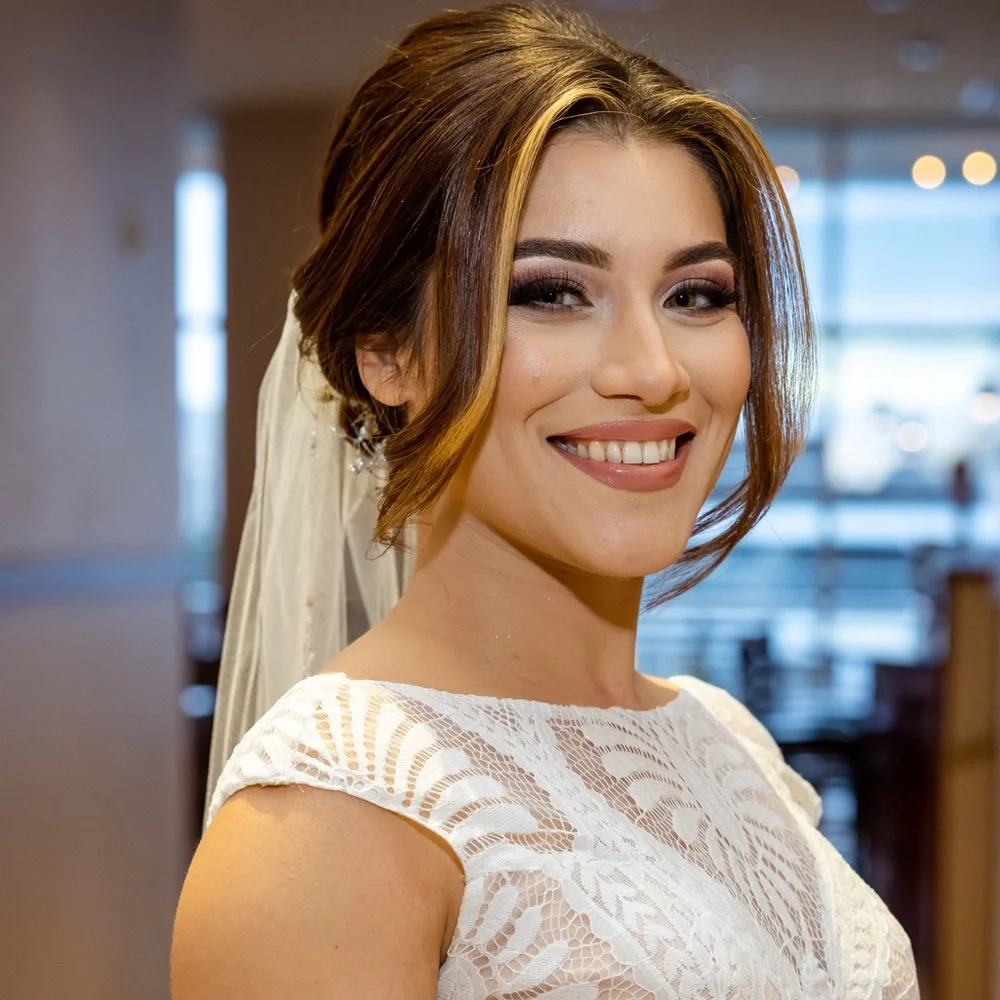Beaded fingertip veil